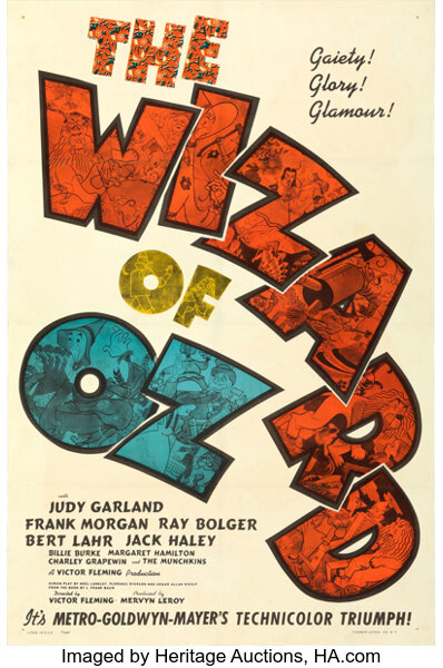 Movie Posters:Fantasy, The Wizard of Oz (MGM, 1939). Very Fine on Linen. ...