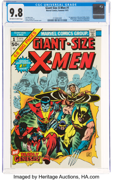 Bronze Age (1970-1979):Superhero, Giant-Size X-Men #1 (Marvel, 1975) CGC NM/MT 9.8 Off-white to white pages....