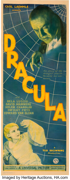 Movie Posters:Horror, Dracula (Universal, 1931). Fine/Very Fine on Paper.
