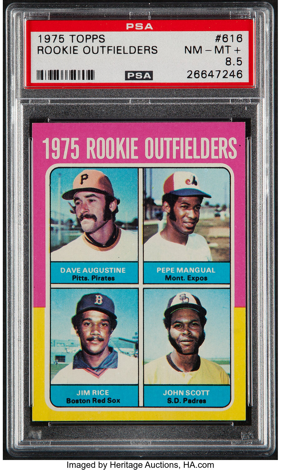 1975 Topps Jim Rice - Rookie Outfielders #616 PSA NM-MT+ 8.5