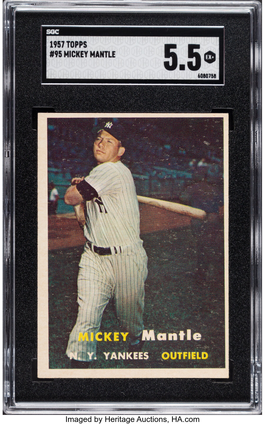 1957 Topps Mickey Mantle #95 SGC EX+ 5.5