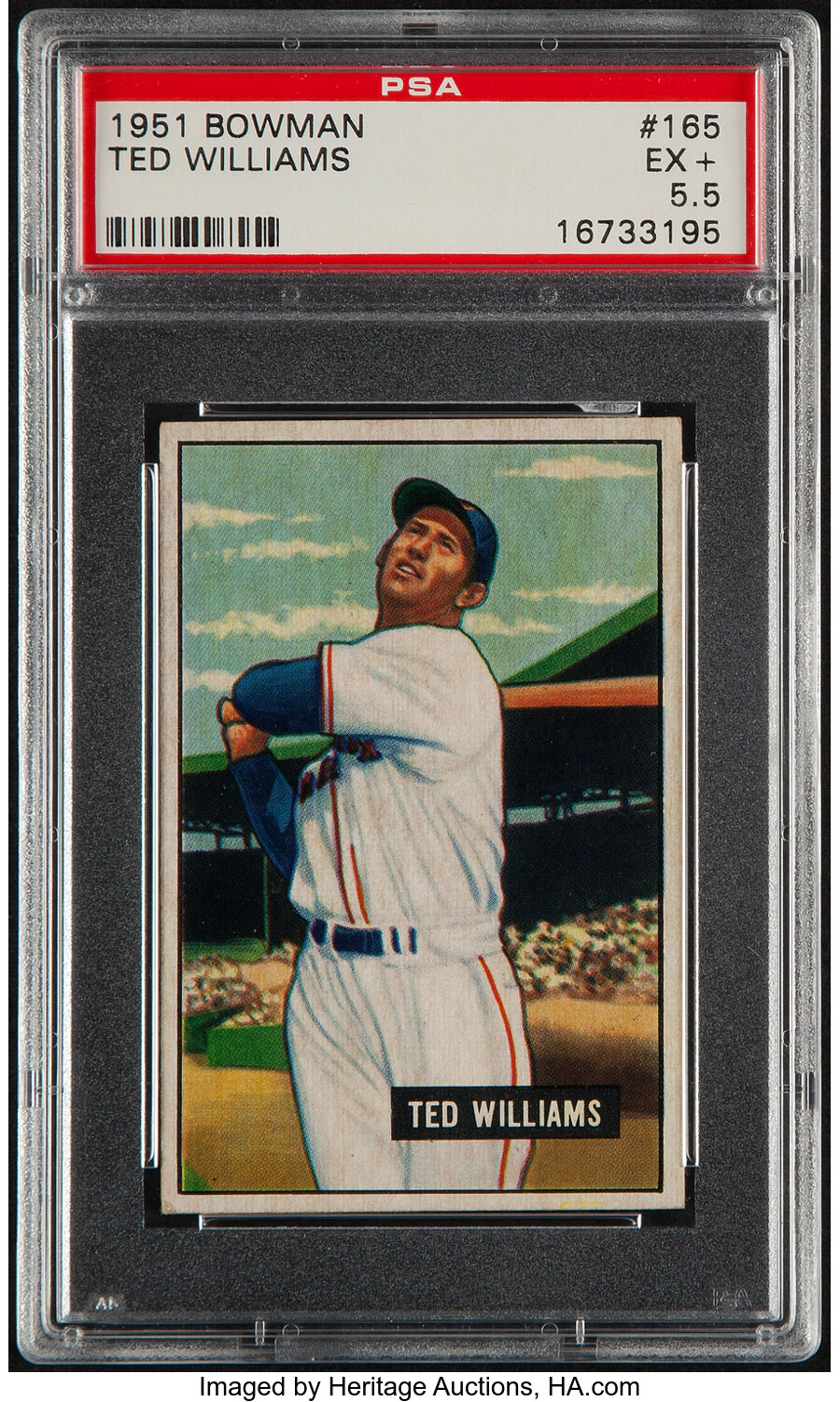 1951 Bowman Ted Williams #165 PSA EX+ 5.5