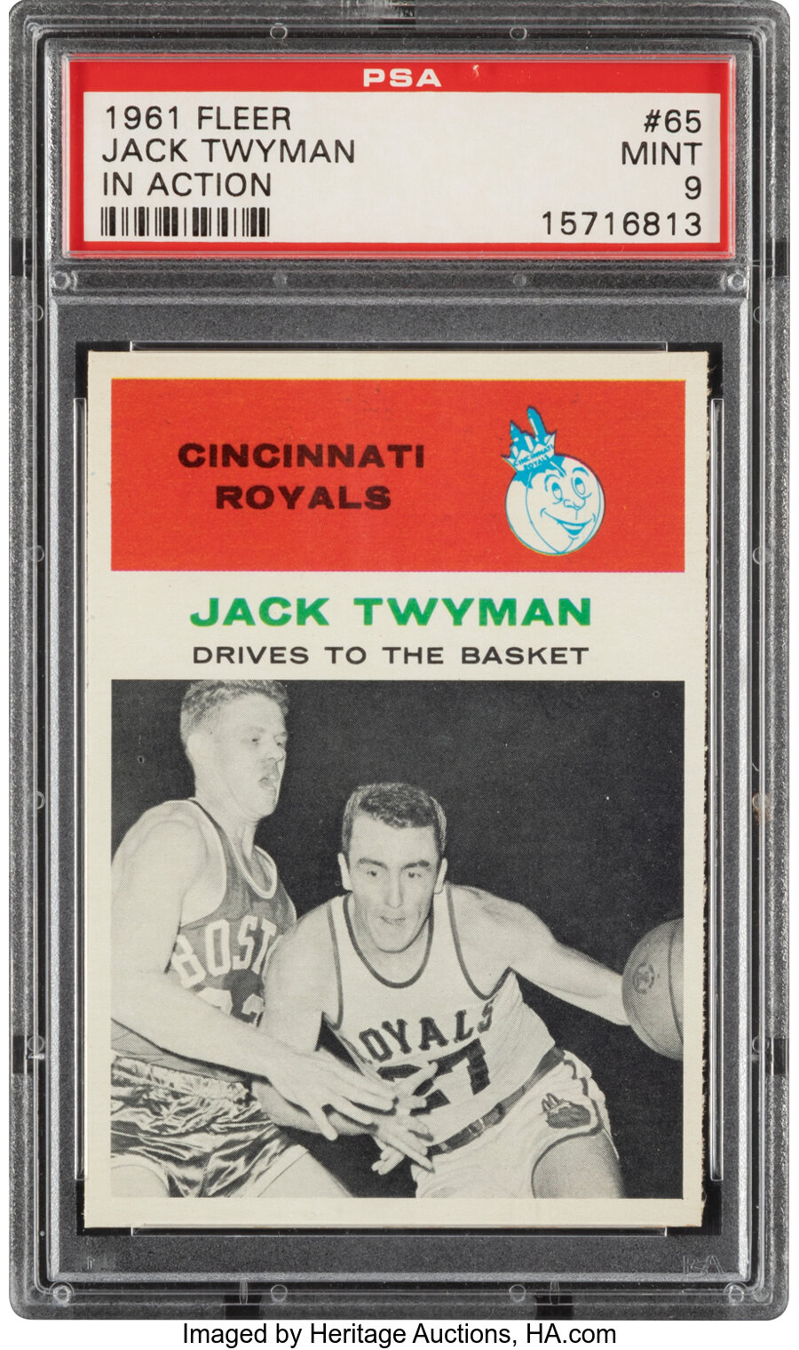 1961 Fleer Jack Twyman (In Action) #65 PSA Mint 9 - Only One Higher!