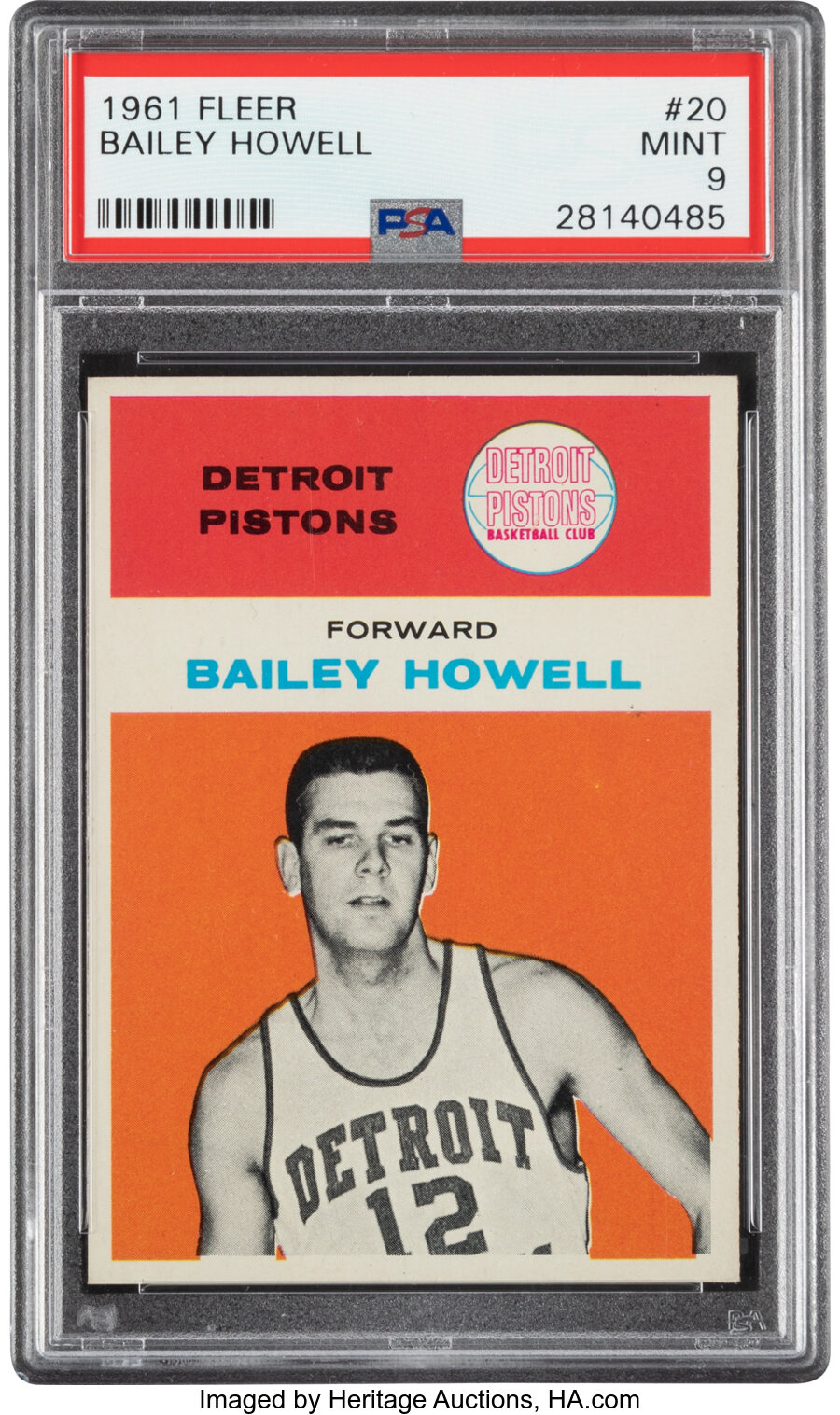 1961 Fleer Bailey Howell Rookie #20 PSA Mint 9 - Only Three Higher