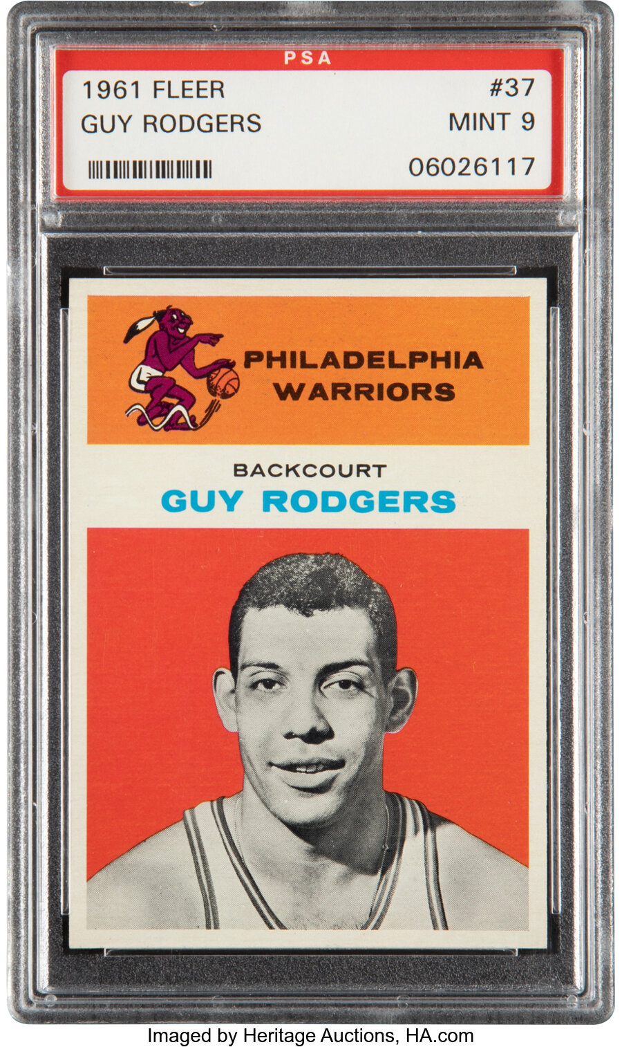 1961 Fleer Guy Rodgers Rookie #37 PSA Mint 9 - Three Higher!