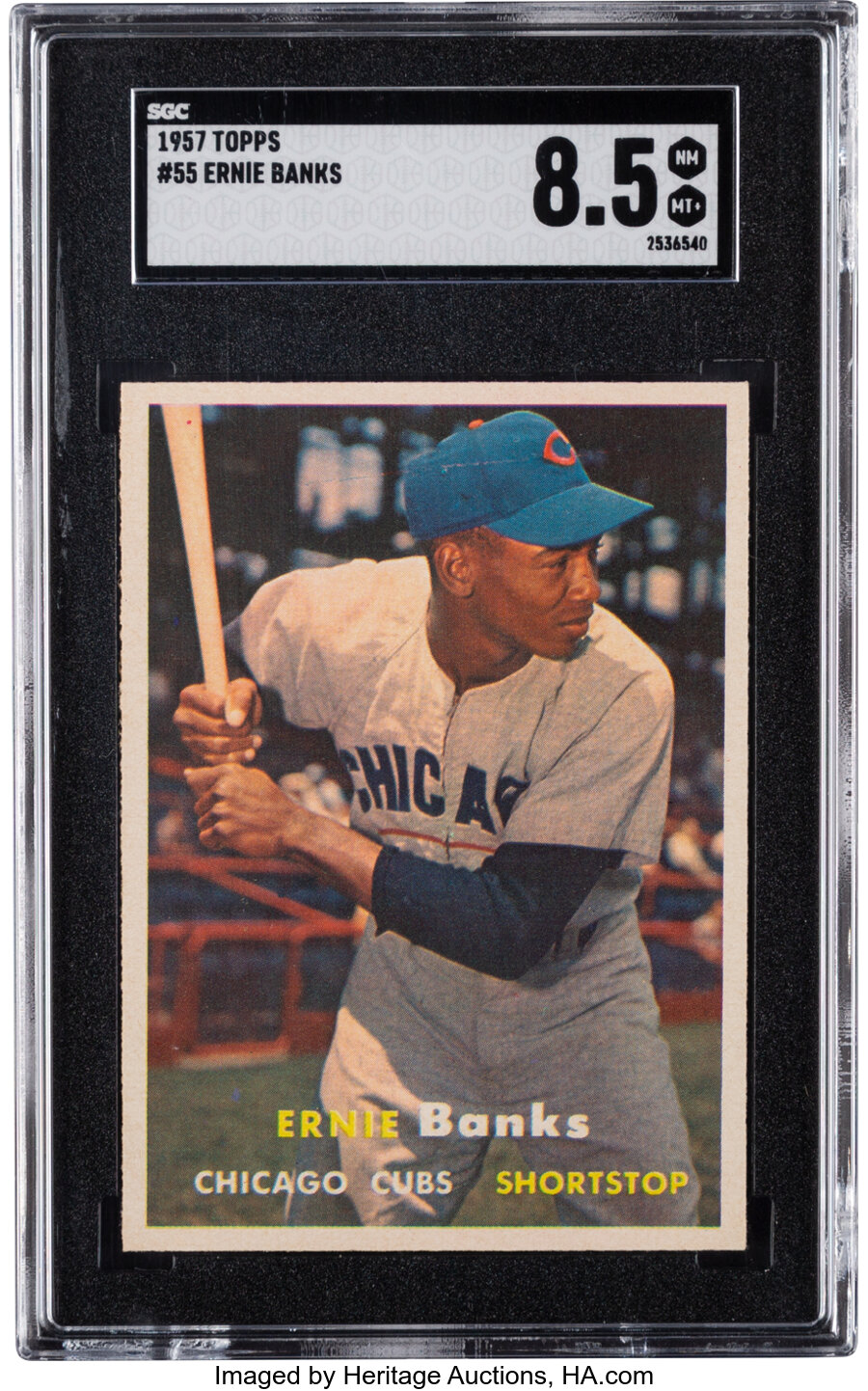 1957 Topps Ernie Banks #55 SGC NM/MT+ 8.5