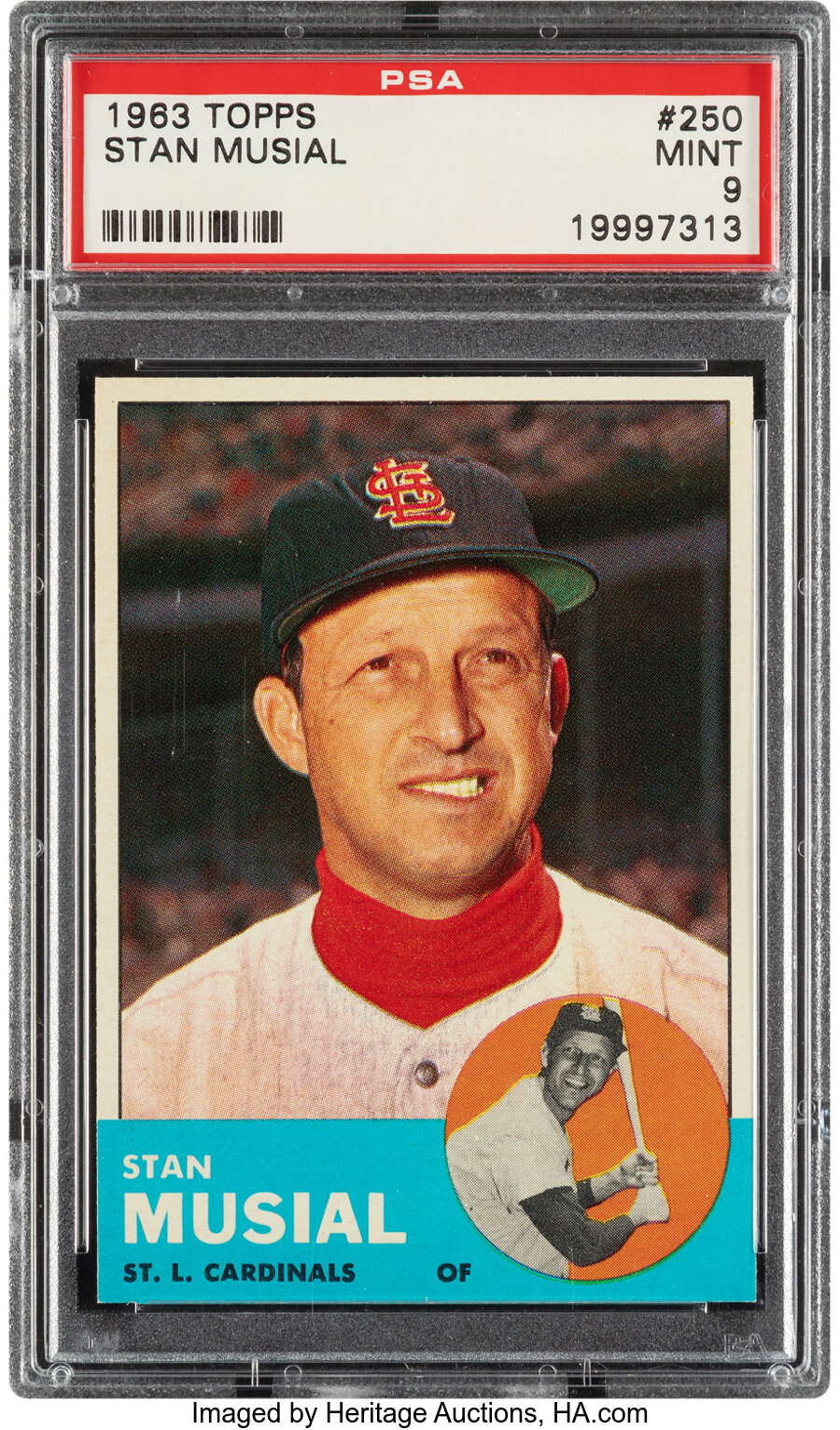 1963 Topps Stan Musial #250 PSA Mint 9 - Only One Higher