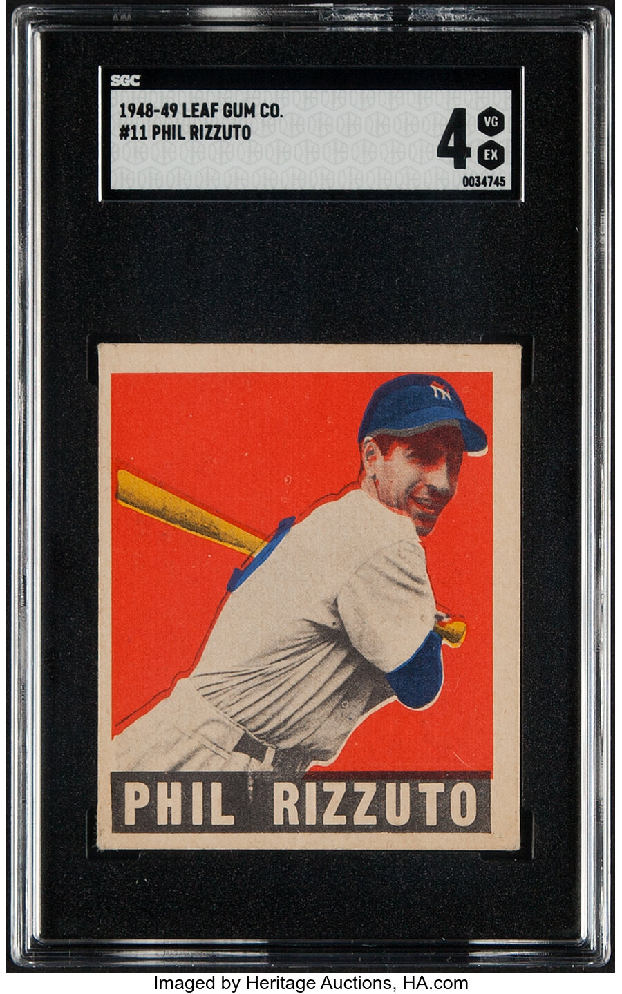 1948 Leaf Phil Rizzuto #11 SGC VG/EX 4