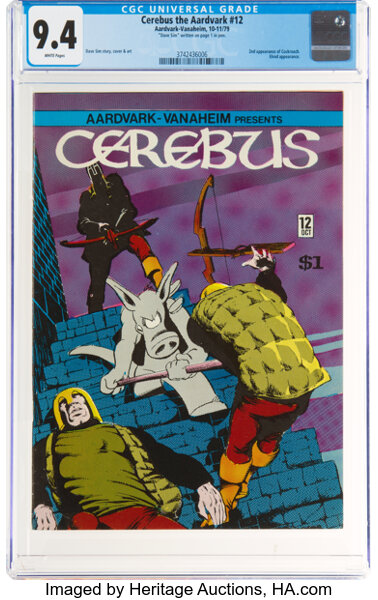 Bronze Age (1970-1979):Alternative/Underground, Cerebus the Aardvark #12 (Aardvark-Vanahem, 1979) CGC NM 9.4 White pages....