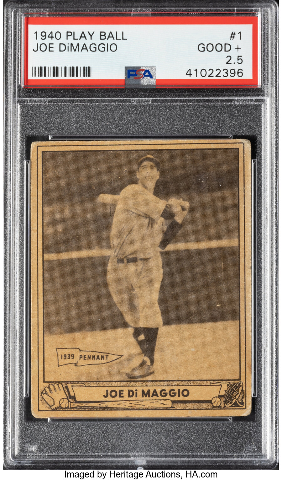 1940 Play Ball Joe DiMaggio #1 PSA Good+ 2.5