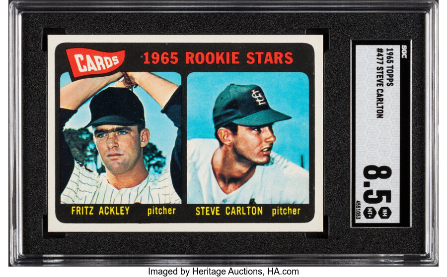 1965 Topps Steve Carlton - Cardinals Rookie Stars #477 SGC NM/MT+ 8.5