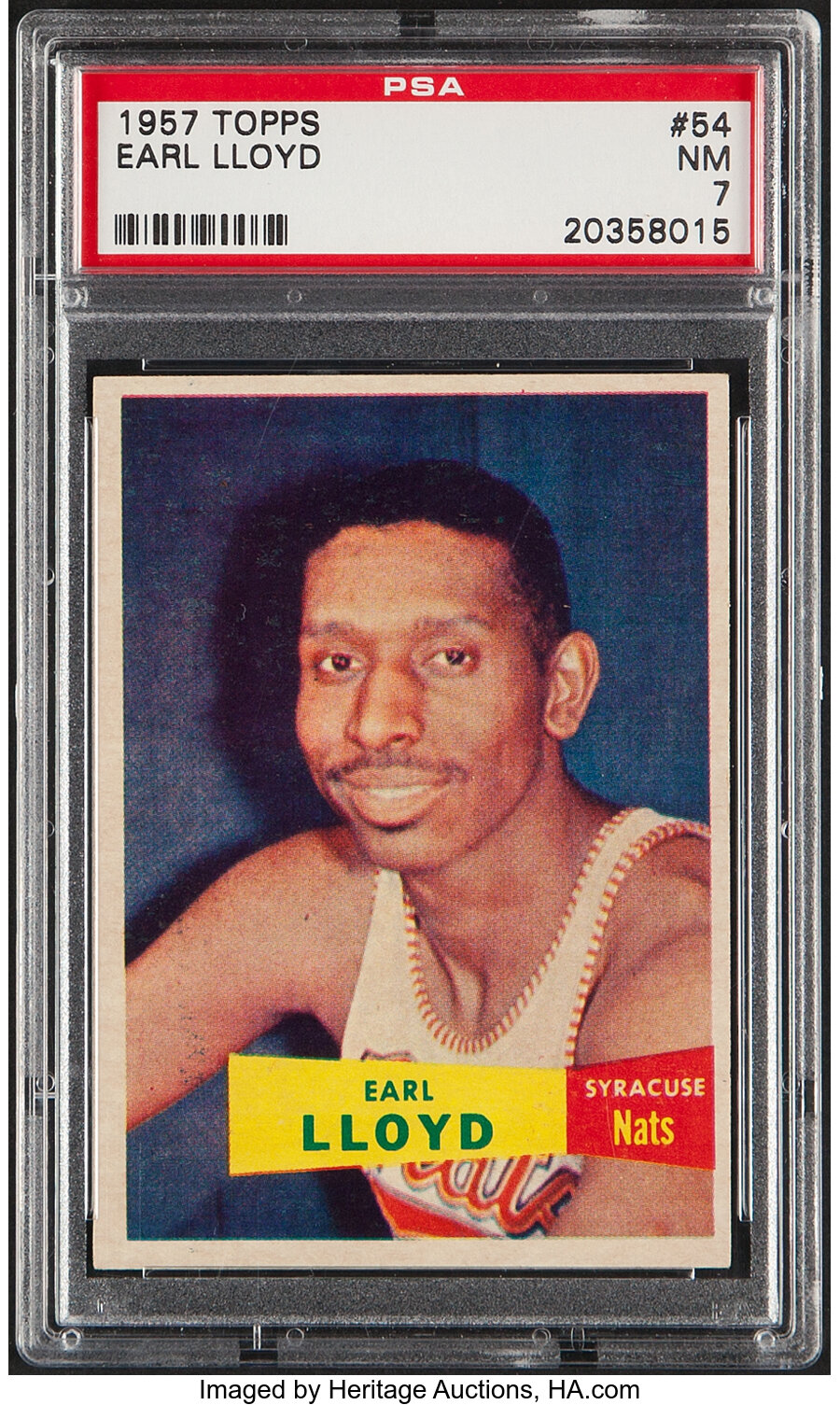 1957 Topps Earl Lloyd #54 PSA NM 7