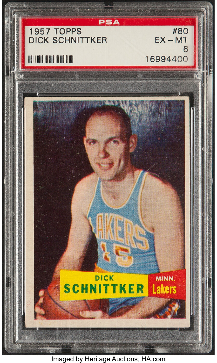 1957 Topps Dick Schnittker #80 PSA EX-MT 6