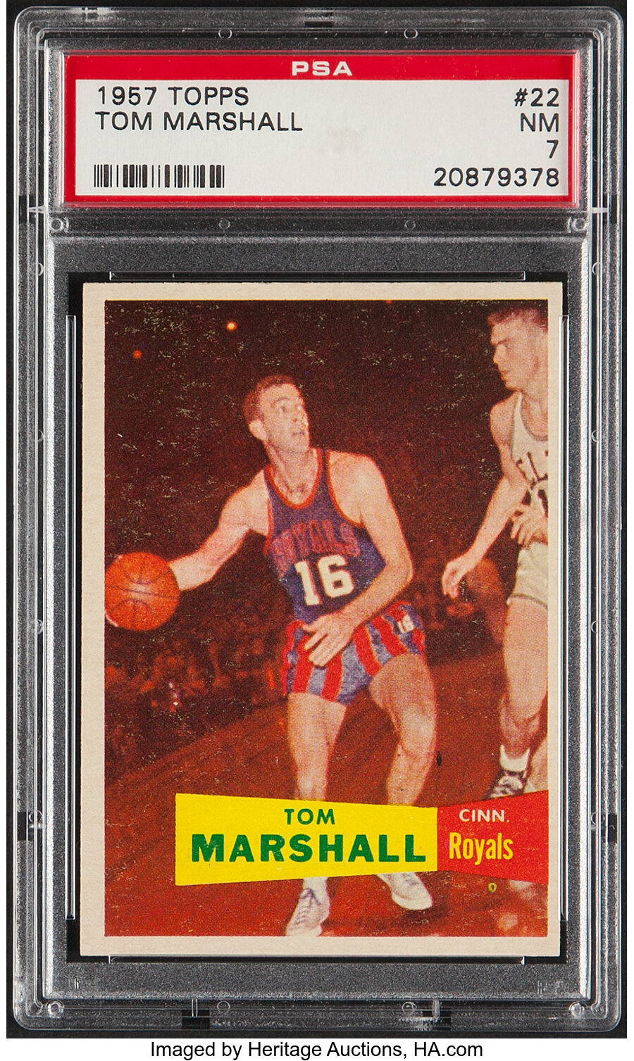 1957 Topps Tom Marshall #22 PSA NM 7