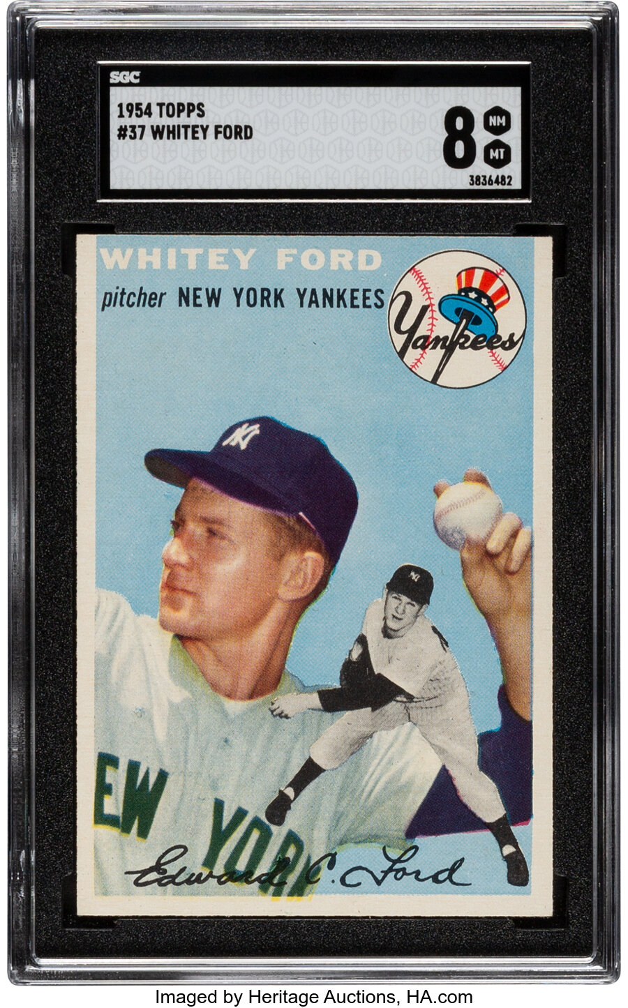 1954 Topps Whitey Ford #37 SGC NM-MT 8