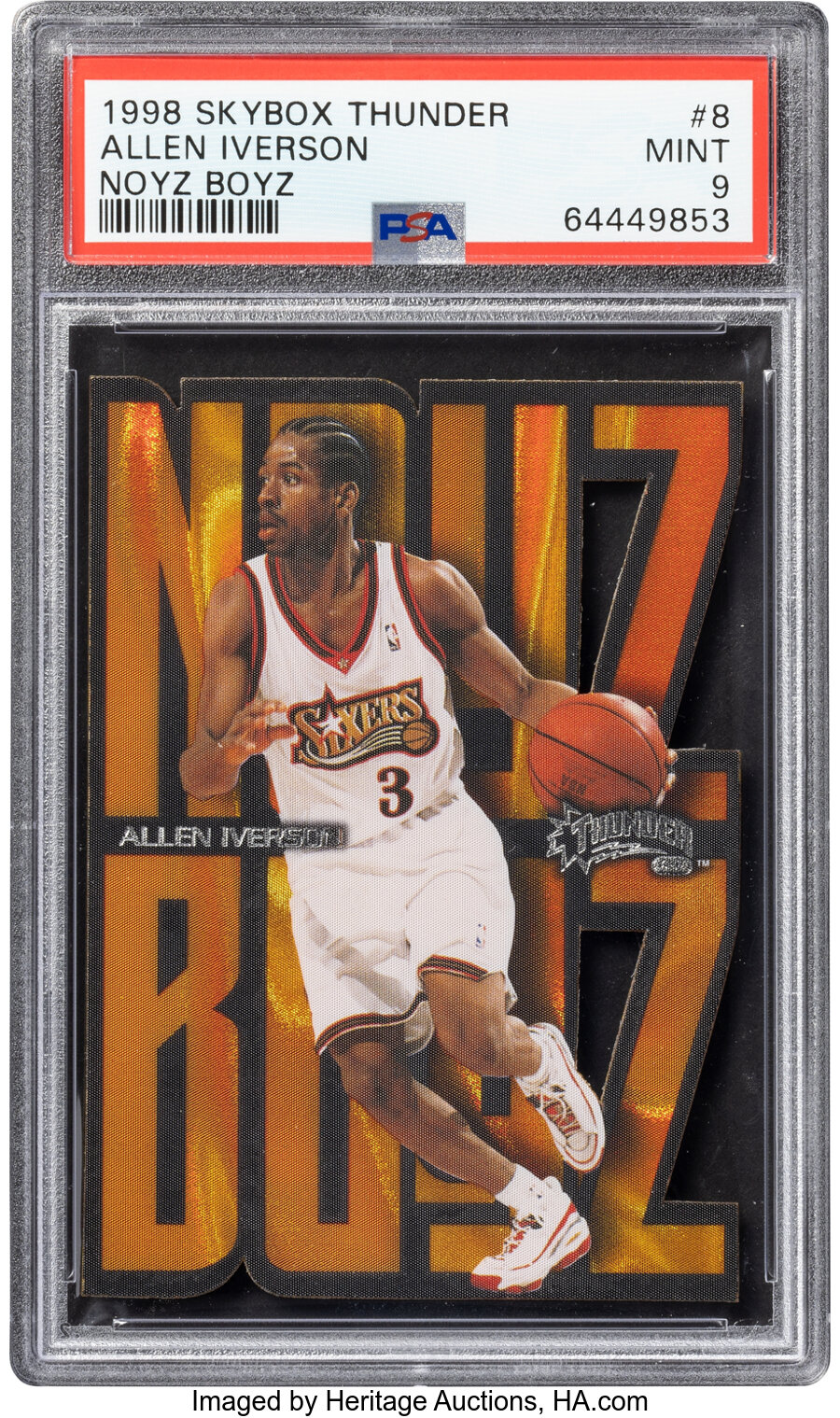 1998 Skybox Thunder Allen Iverson (Noyz Boyz) #8 PSA Mint 9