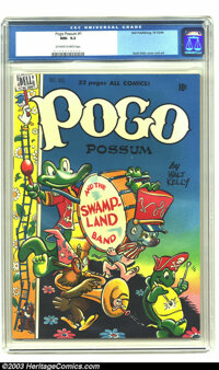 Pogo Possum #1 (Dell, 1949) CGC NM- 9.2 Off-white to white pages. The only artist around that could rival Carl Barks for...