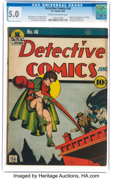 Golden Age (1938-1955):Superhero, Detective Comics #40 (DC, 1940) CGC VG/FN 5.0 Cream to off-white pages....