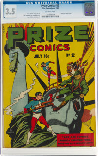 Prize Comics #22 (Prize, 1942) CGC VG- 3.5 Off-white pages