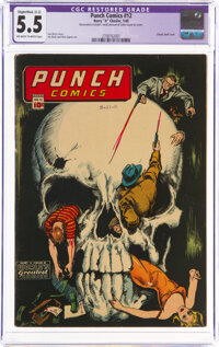 Punch Comics #12 (Chesler, 1945) CGC Apparent FN- 5.5 Slight to Moderate (C-2) Off-white to white pages