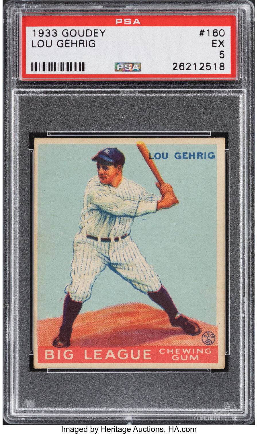 1933 Goudey Lou Gehrig #160 PSA EX 5