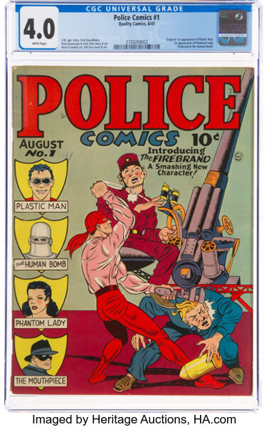 Golden Age (1938-1955):Superhero, Police Comics #1 (Quality, 1941) CGC VG 4.0 White pages....