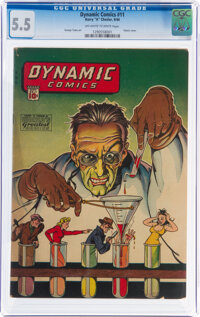 Dynamic Comics #11 (Chesler, 1944) CGC FN- 5.5 Off-white to white pages