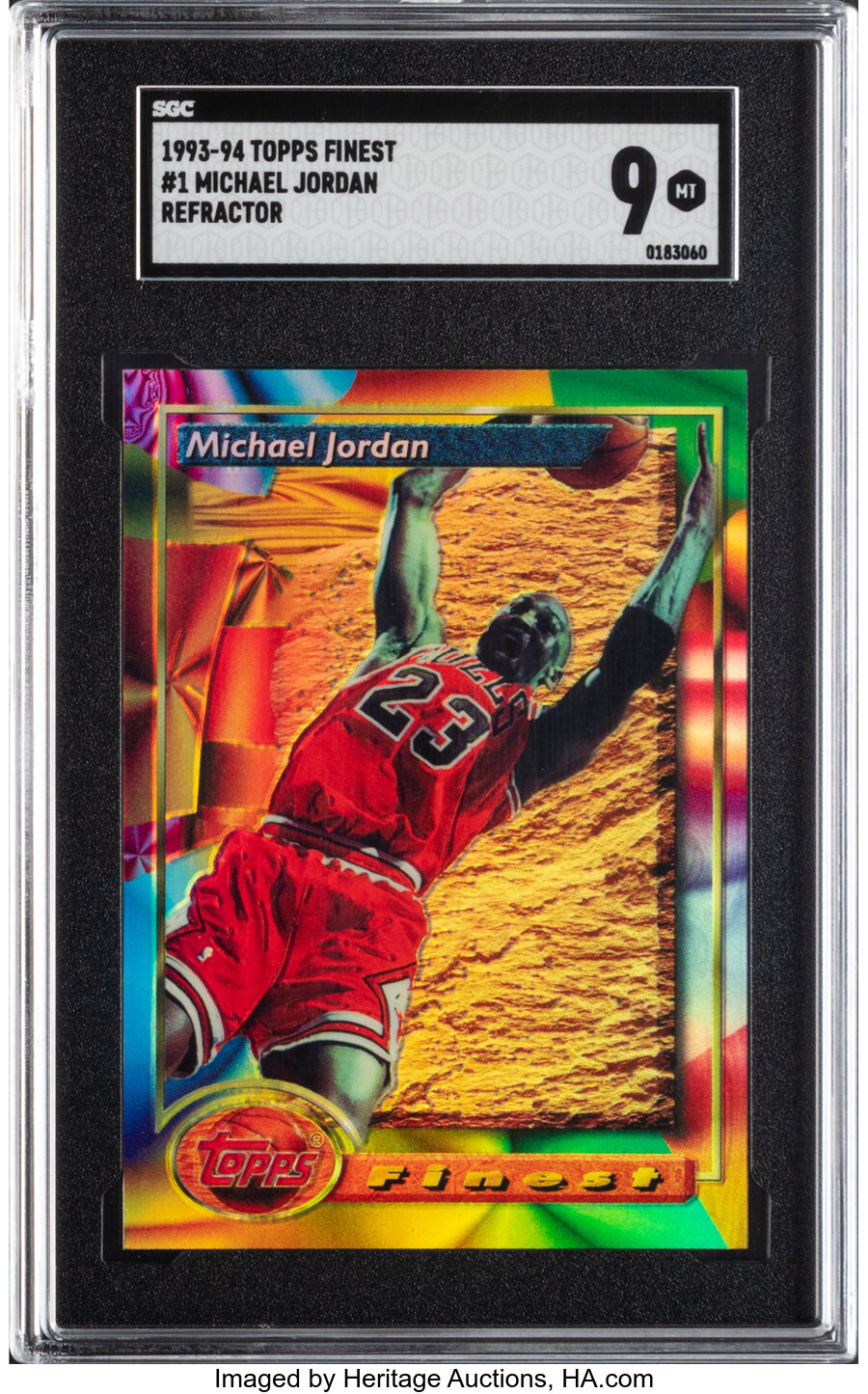 1993 Topps Finest Michael Jordan (Refractor) #1 SGC Mint 9
