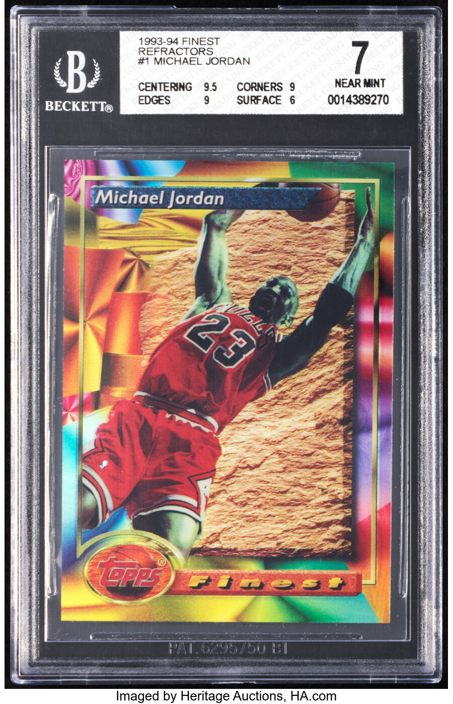 1993 Topps Finest Michael Jordan (Refractor) #1 BGS NM 7