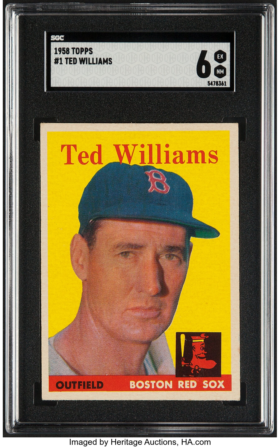 1958 Topps Ted Williams #1 SGC EX/NM 6