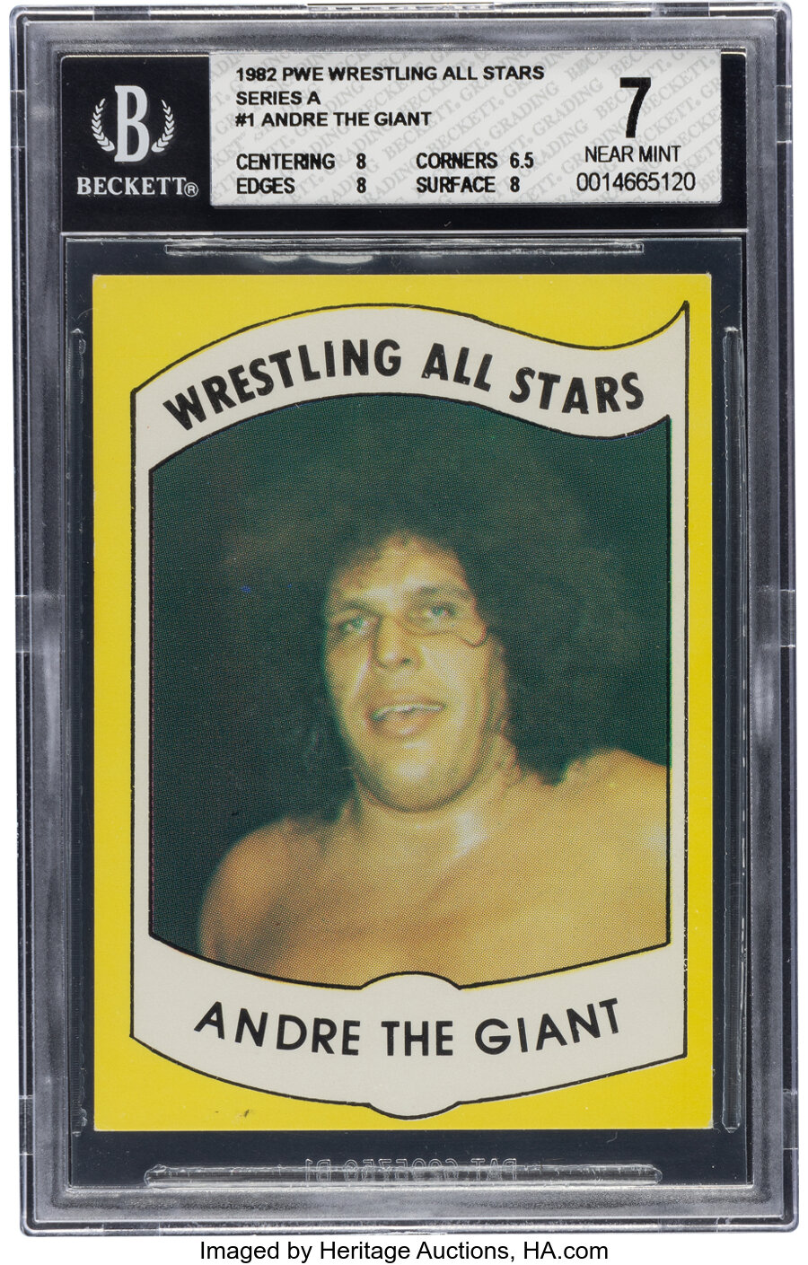1982 Pro Wrestling Enterprises "Wrestling All Stars" Andre the Giant #1 BGS NM 7