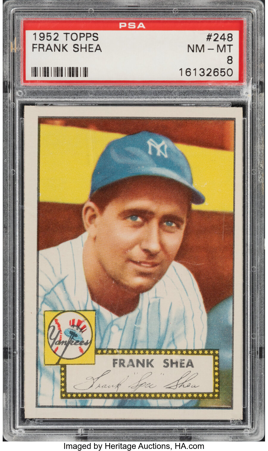 1952 Topps Frank Shea #248 PSA NM-MT 8 - Only Four Higher