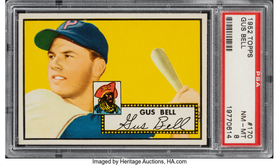1952 Topps Gus Bell #170 PSA NM-MT 8 - Only Three Higher