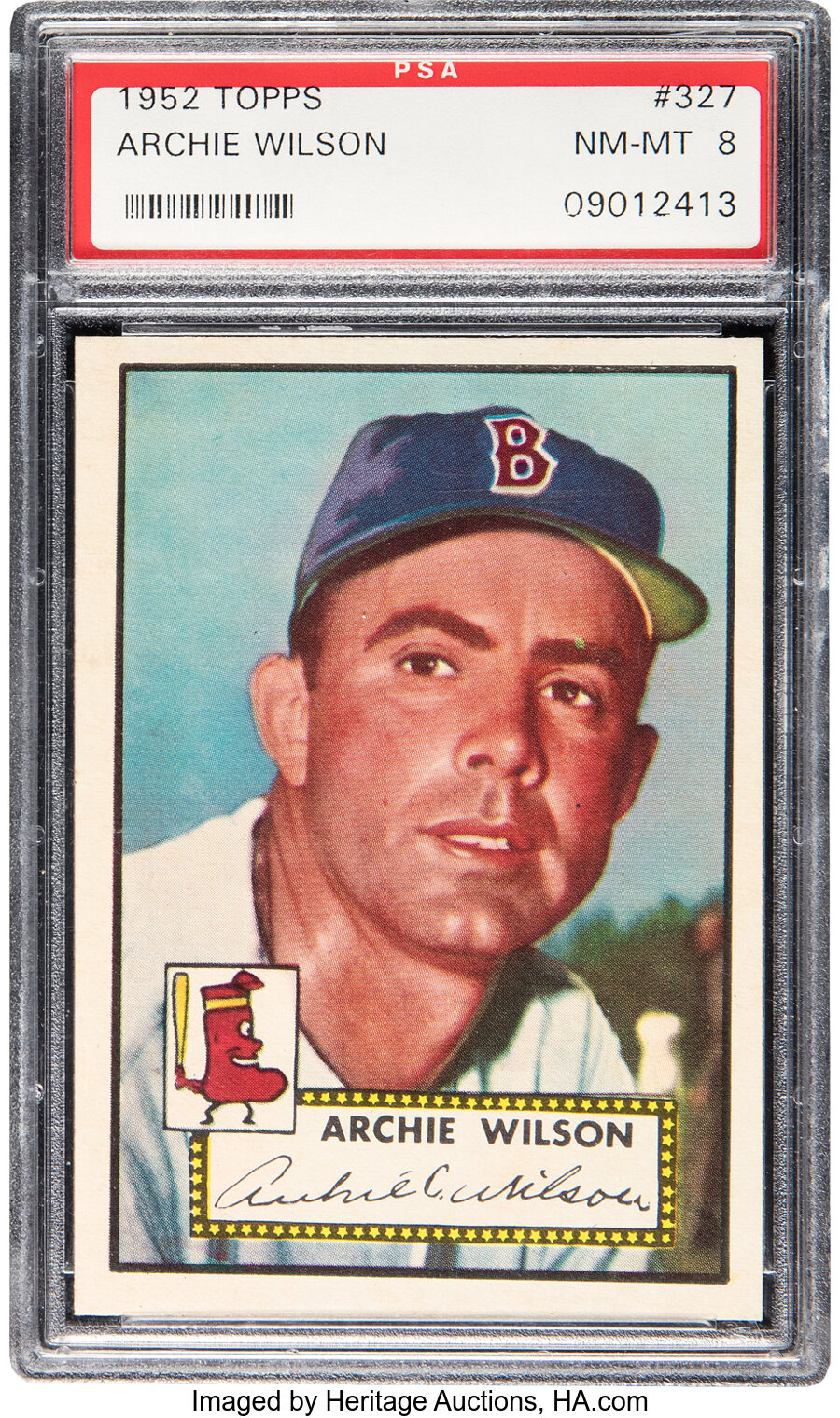 1952 Topps Archie Wilson Rookie #327 PSA NM-MT 8 - Four Higher