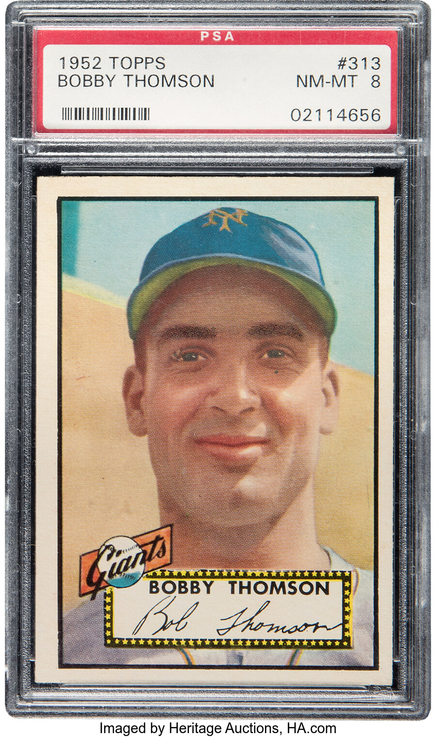 1952 Topps Bobby Thomson #313 PSA NM-MT 8