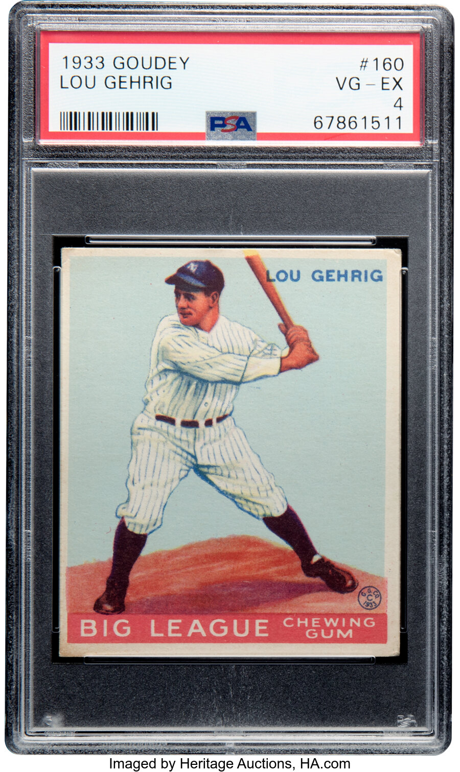 1933 Goudey Lou Gehrig Rookie #160 PSA VG-EX 4 - New to the Hobby!