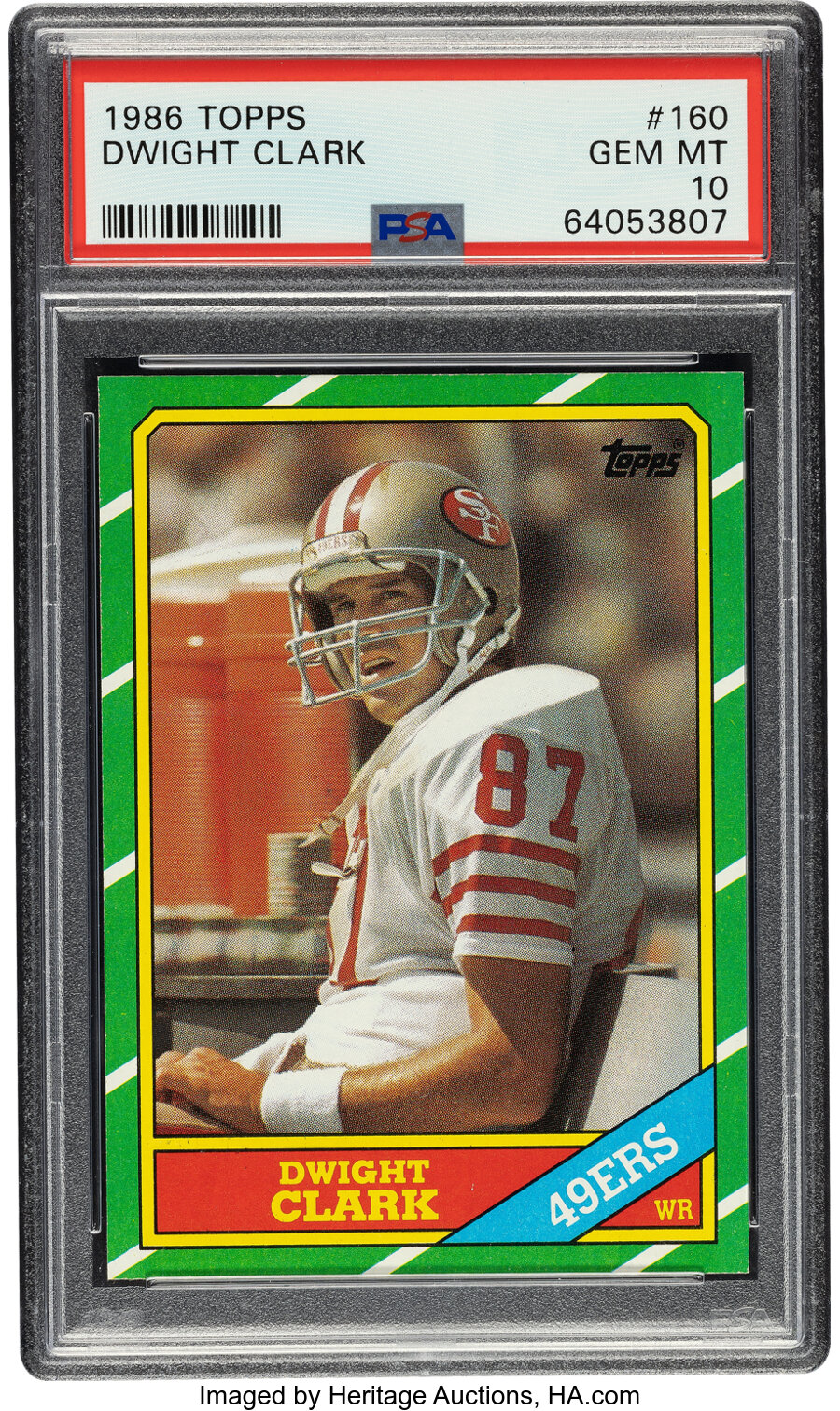 1986 Topps Dwight Clark #160 PSA Gem Mint 10