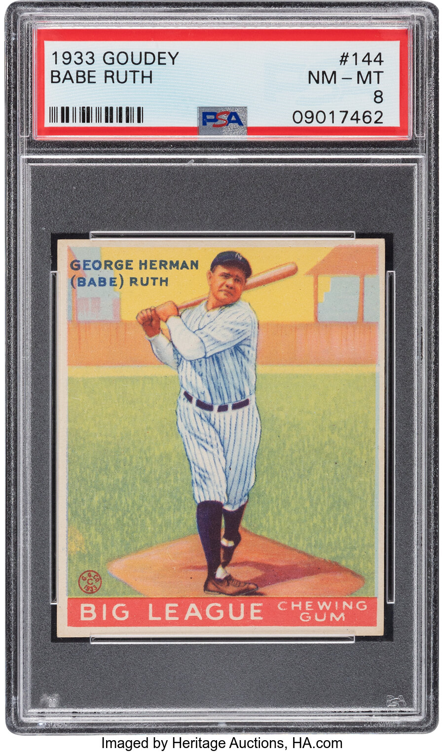 1933 Goudey Babe Ruth #144 PSA NM-MT 8 - Five Superior!