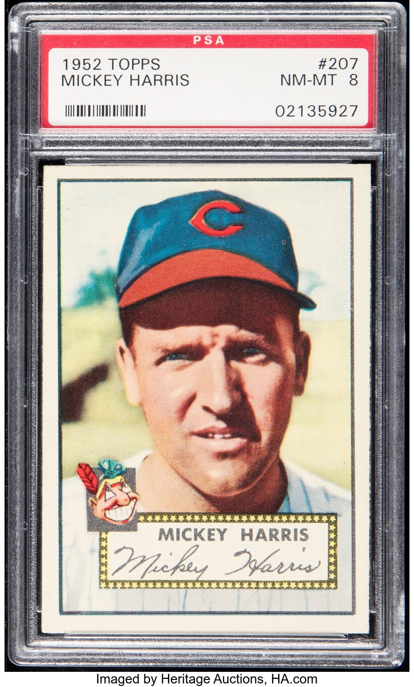 1952 Topps Mickey Harris #207 PSA NM-MT 8