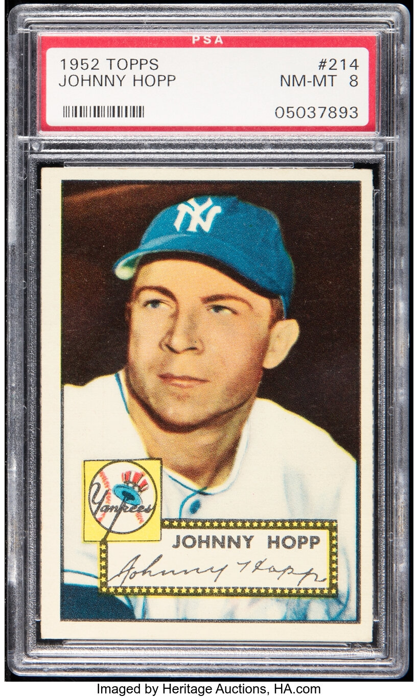 1952 Topps Johnny Hopp #214 PSA NM-MT 8