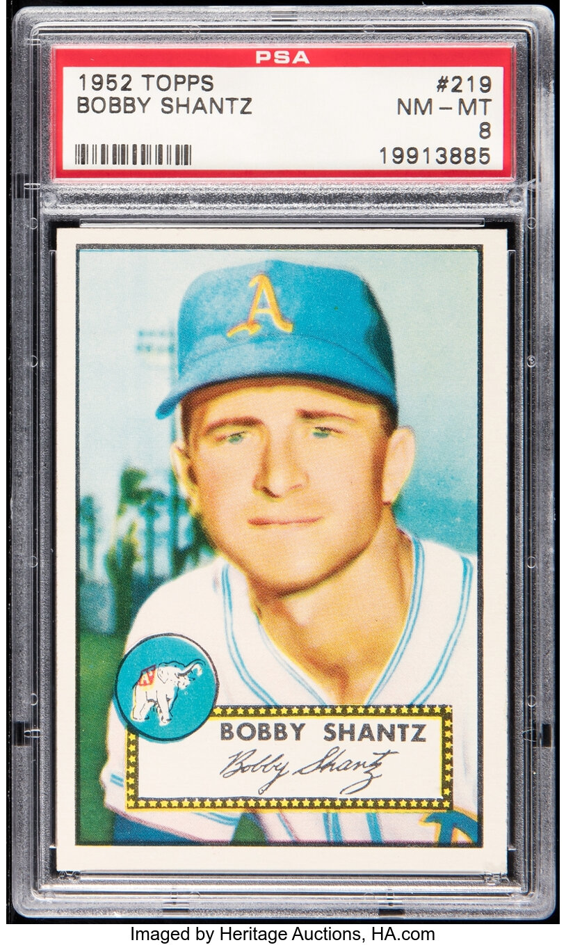 1952 Topps Bobby Shantz #219 PSA NM-MT 8