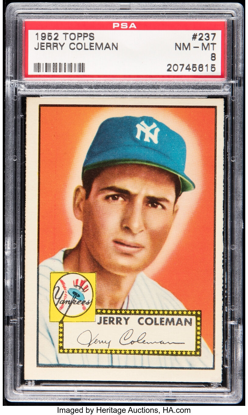 1952 Topps Jerry Coleman #237 PSA NM-MT 8