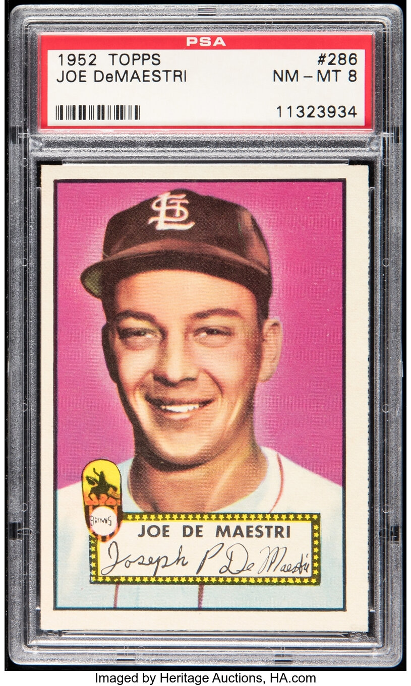 1952 Topps Joe DeMaestri #286 PSA NM-MT 8