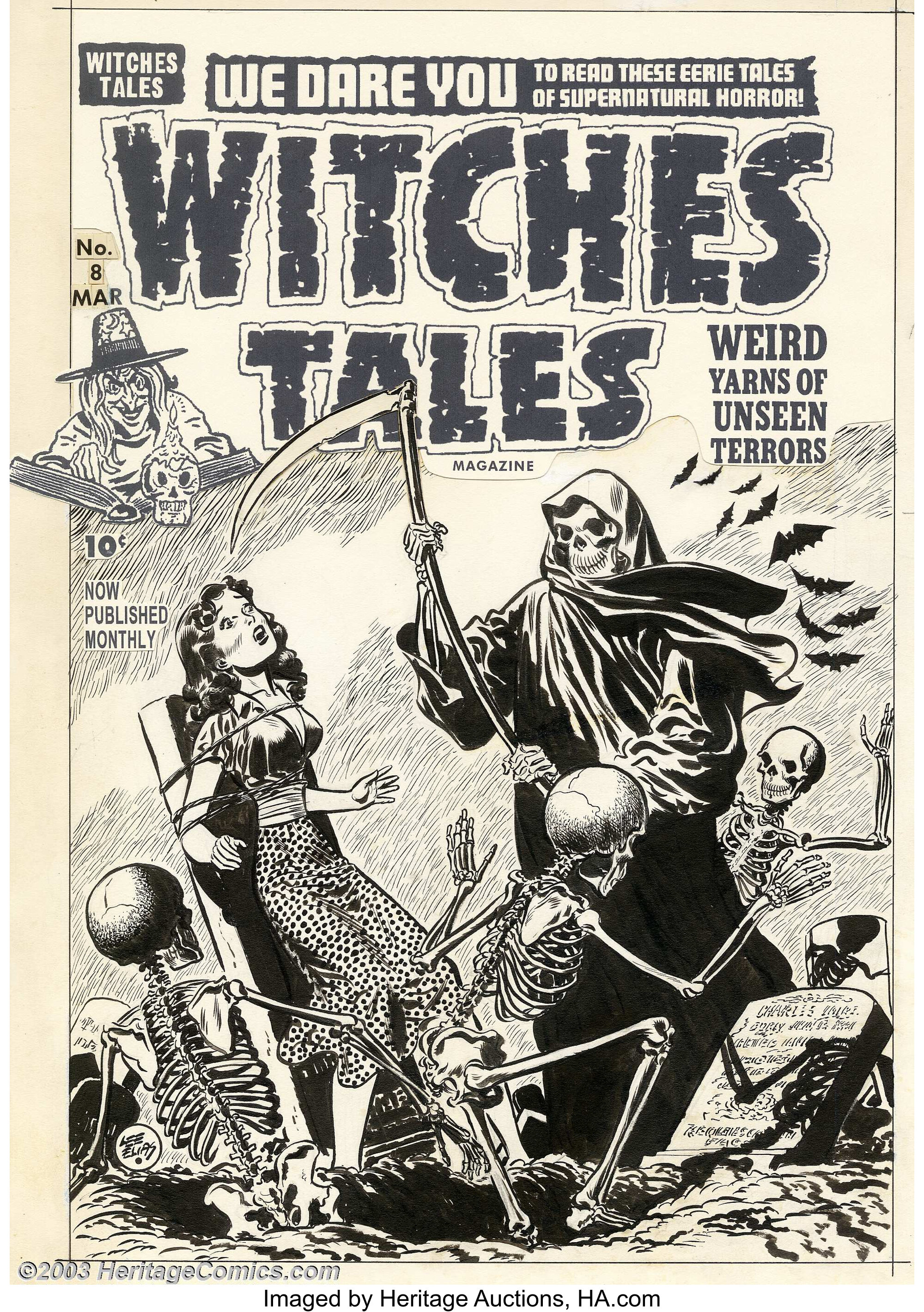 Lee Elias - Original Cover Art for Witches Tales #8 (Harvey, 1952). | Lot  #17189 | Heritage Auctions