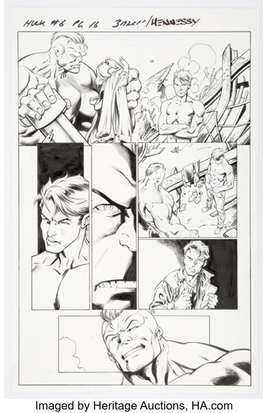 Original Comic Art:Story Page, Mark Bagley and Andrew Hennessy Hulk #6 Story Page 16 Original Art (Marvel, 2014)......