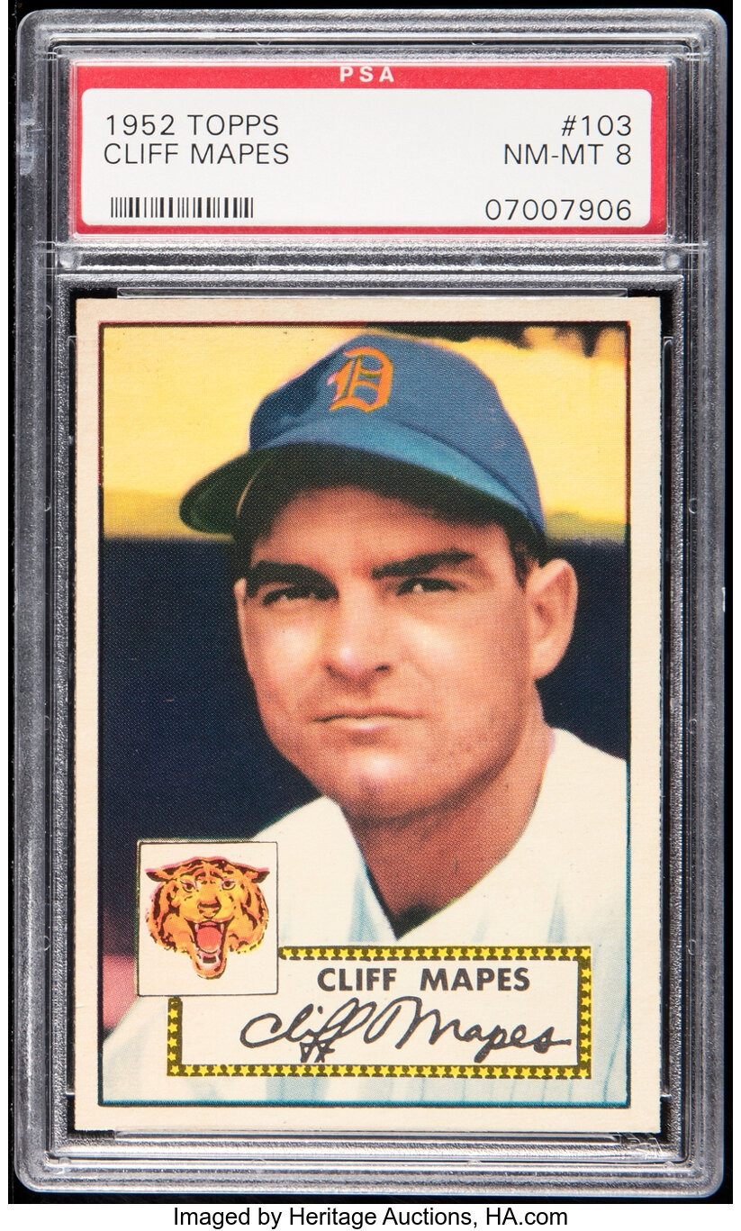 1952 Topps Cliff Mapes #103 PSA NM-MT 8