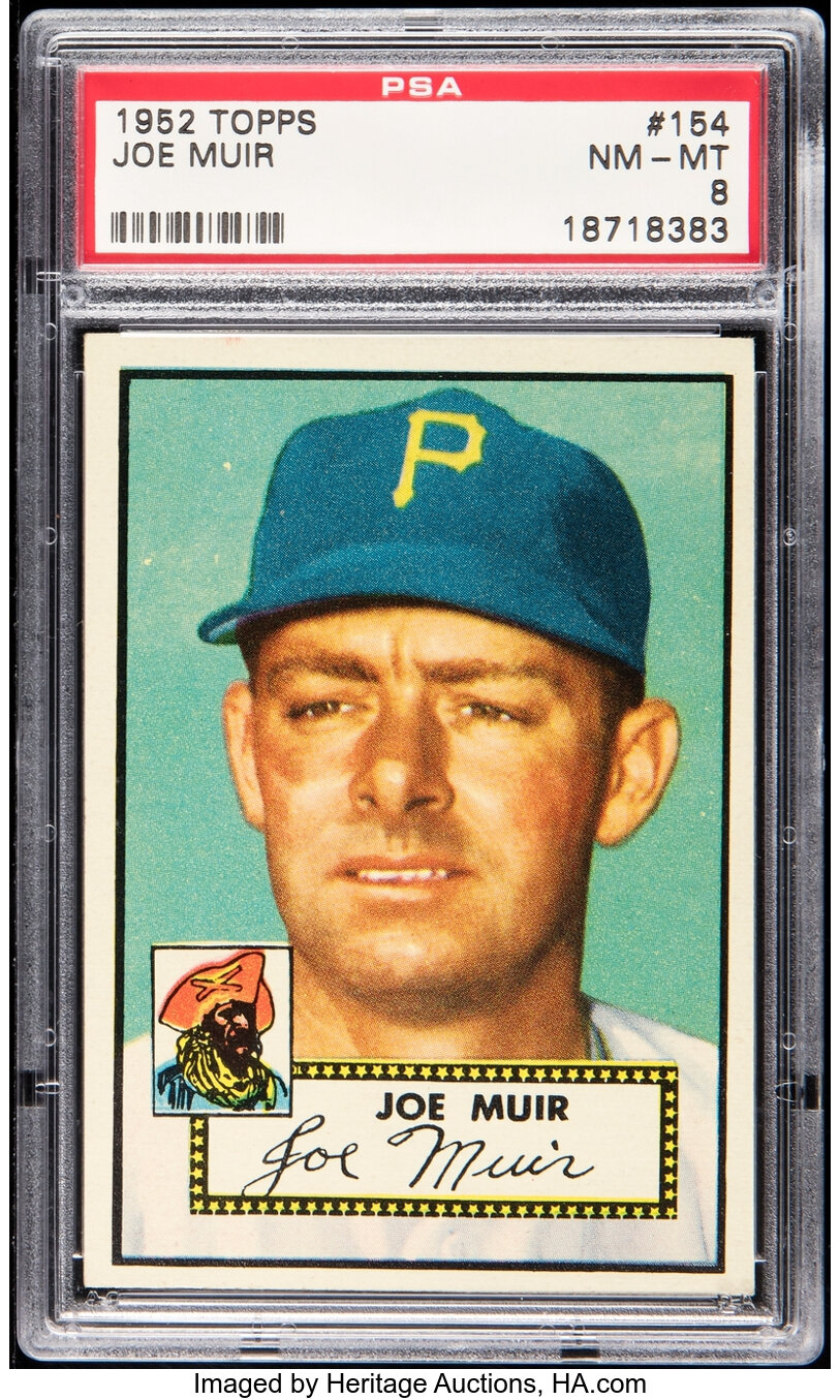 1952 Topps Joe Muir #154 PSA NM-MT 8