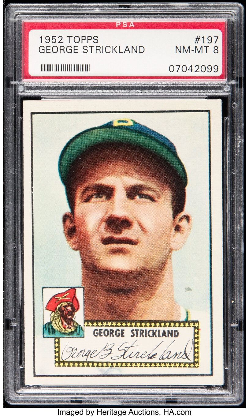 1952 Topps George Strickland #197 PSA NM-MT 8