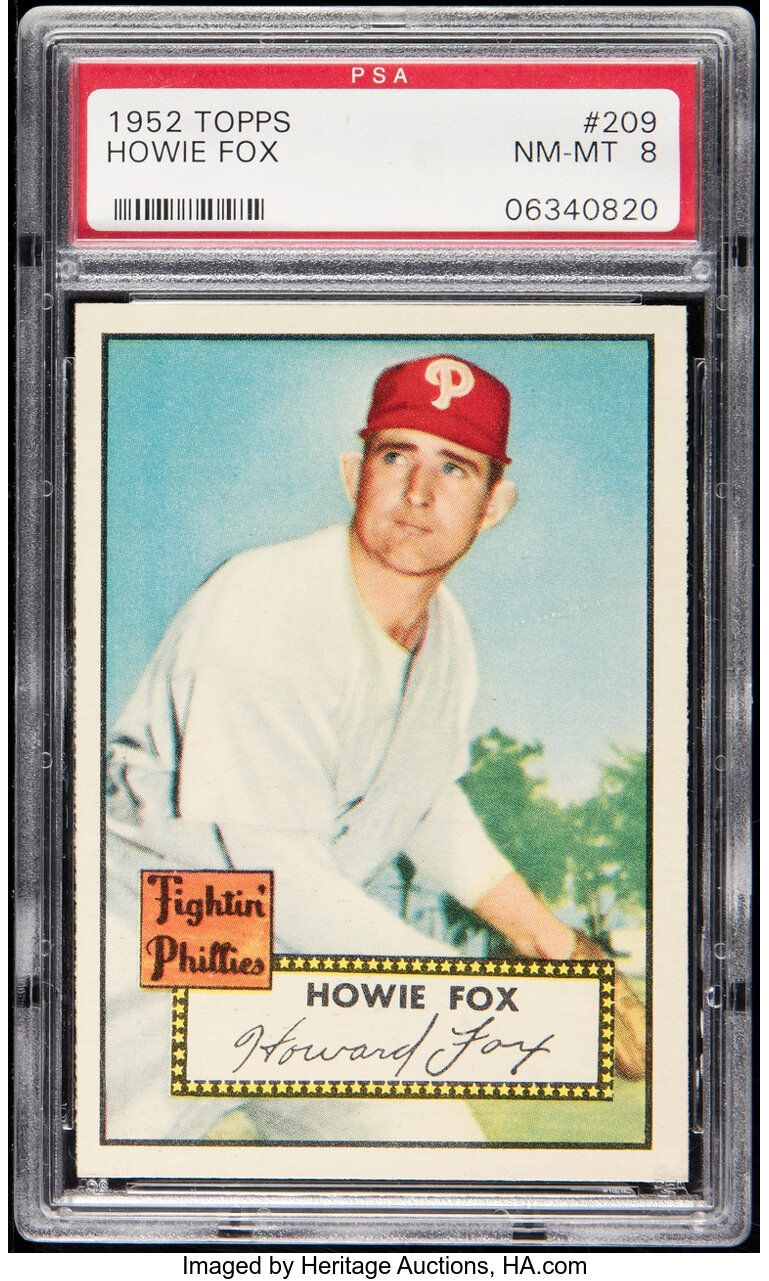 1952 Topps Howie Fox #209 PSA NM-MT 8