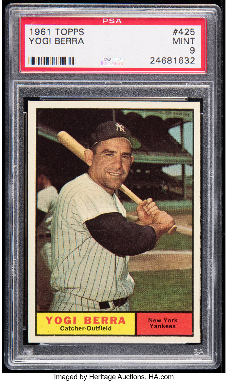 1961 Topps Yogi Berra #425 PSA Mint 9 - None Higher!
